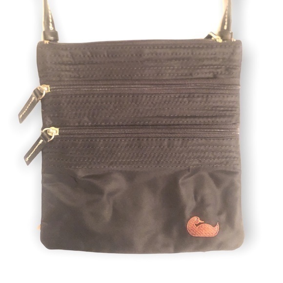 DOONEY & bourke black nylon and leather crossbody bag